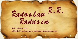 Radoslav Radusin vizit kartica